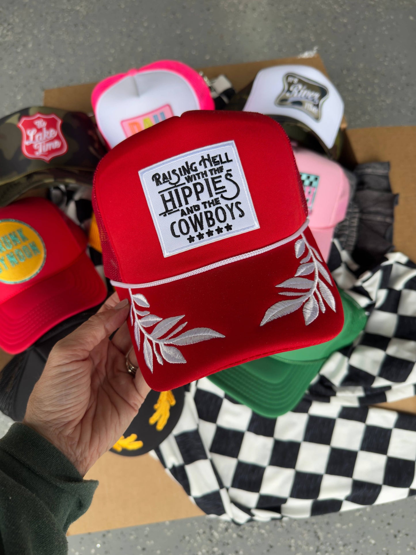 Raisin’ Hell With Cowboys & Hippies Foam Trucker Hat