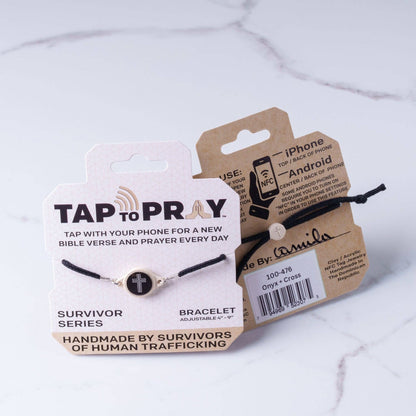 Tap To Pray® Survivor Series Bracelet: Moss + Cross