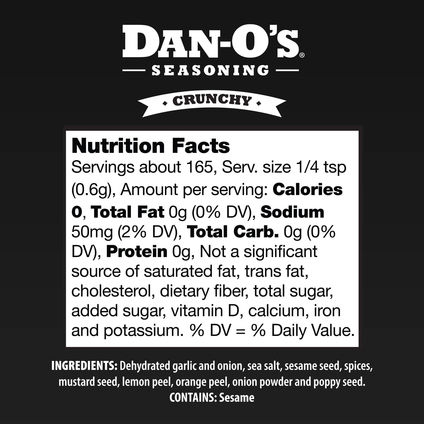 Dan-O's Crunchy Seasoning - Small Bottle