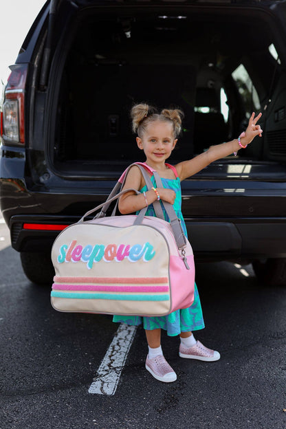 Duffle Bag - Sleepover (Cream Stripe)