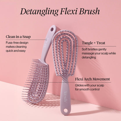 Detangling Flexi Brush - Soft Violet