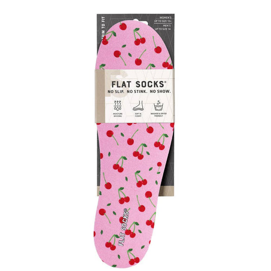Cherry Darling FLAT SOCKS: Large (up to Women's 13+, Men's 14)