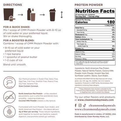 Plant-Based Protein: Chocolate Shake / Single-Serving Stick Pack