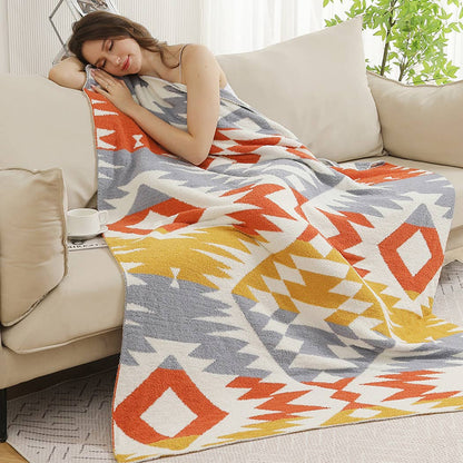 Tribal Pattern Cozy Soft Throw Blanket : 02 / ONE SIZE