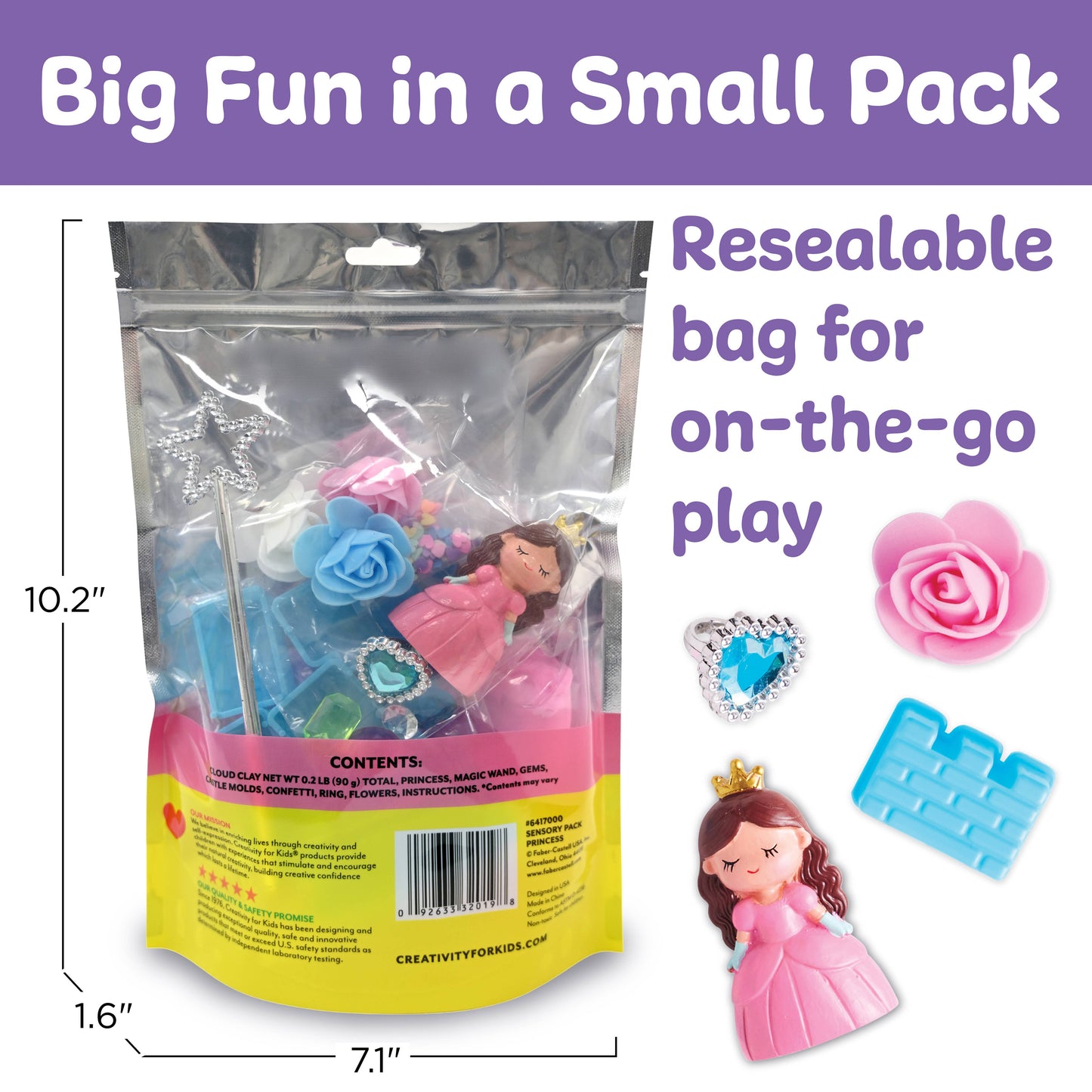 Sensory Pack Princess On the Go Play Set for Kids