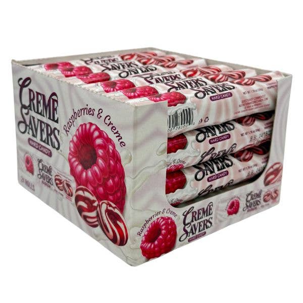Creme Savers Rolls Raspberries & Creme, 1.76oz, 24ct Box