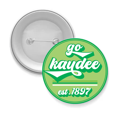 Sorority Button - Go Design: 3" Round / Kappa Delta