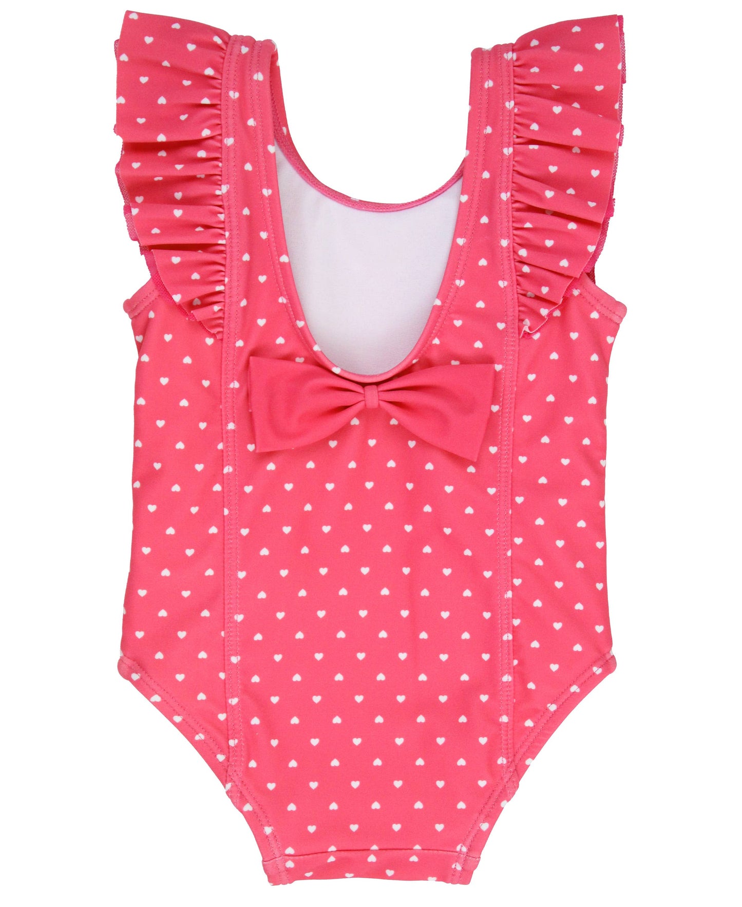 Hot Pink Heart Waterfall One Piece: 7 / Pink