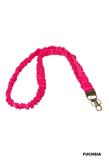 Trendy Scrunchie Lanyard: Bright Fuchsia