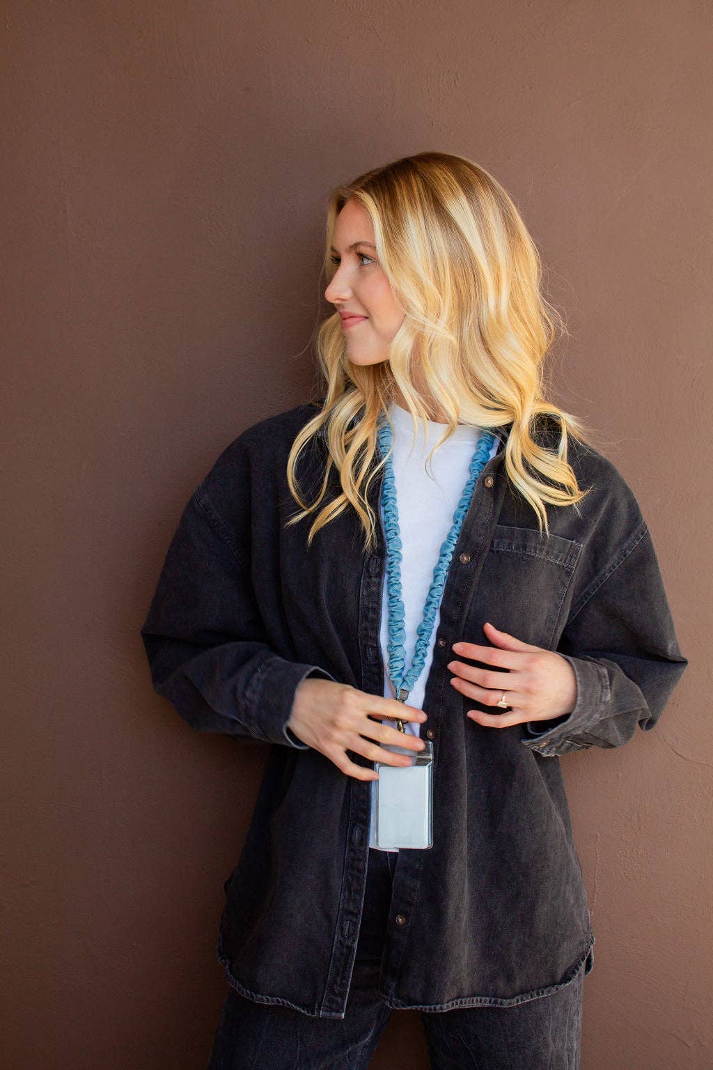 Baby Blue Jean Lanyard