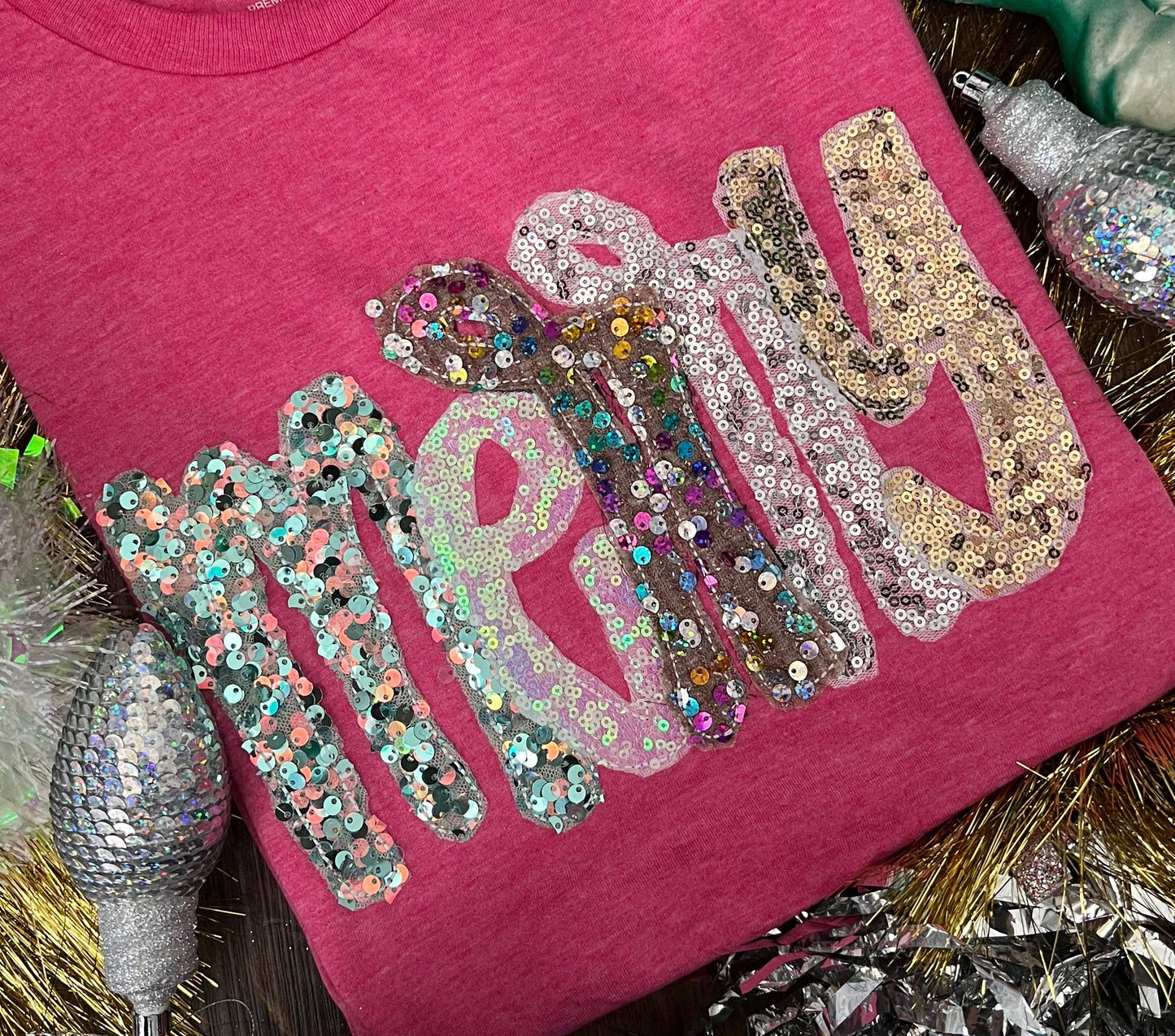 Merry Sequins  Tee (youth & adult)