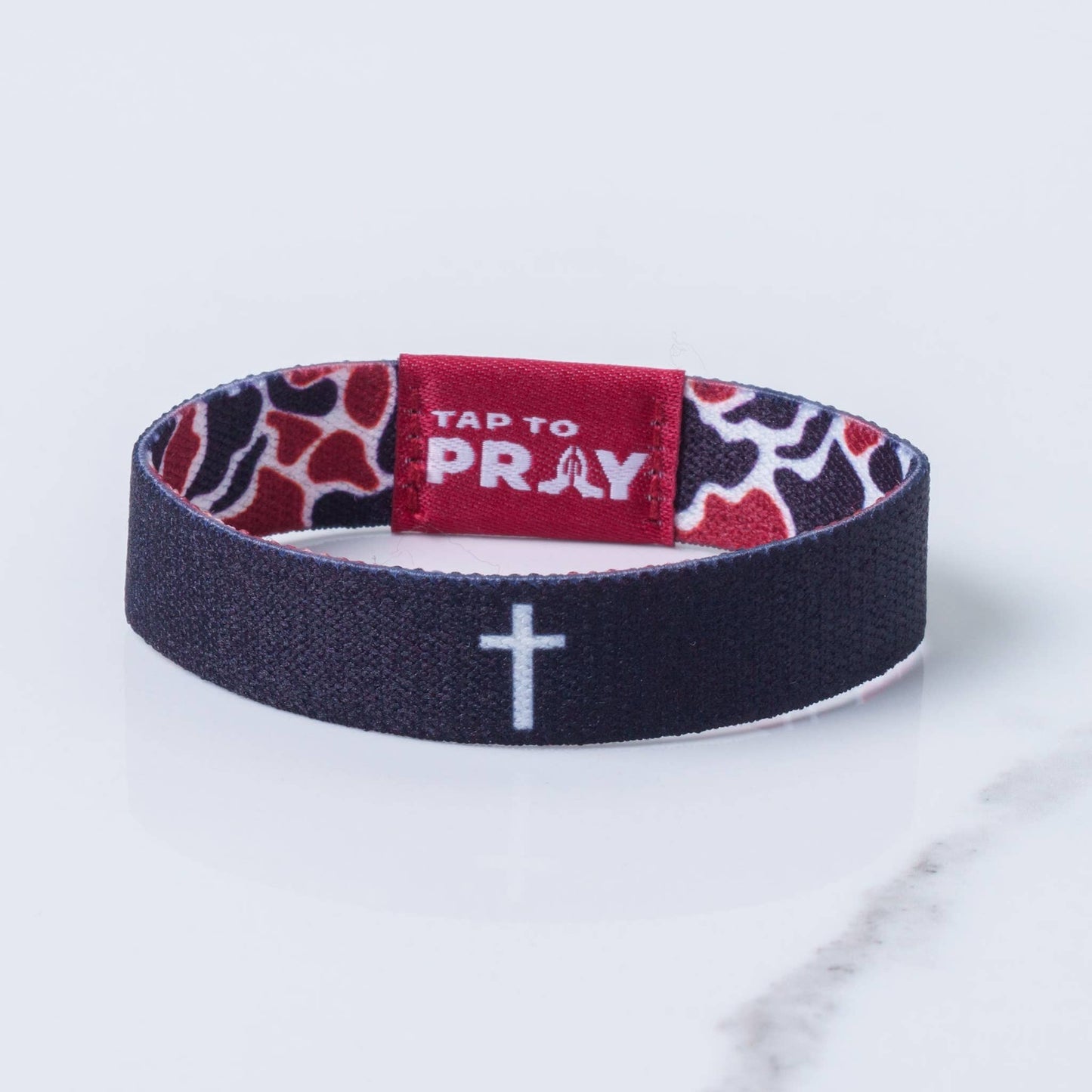 Tap To Pray™ Wristbands - Team Camo - Maroon & Black: X-Small