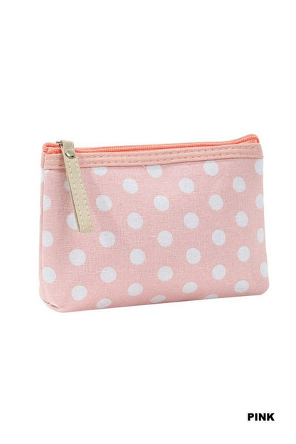 Polka Dot Cosmetic Clutch: DK RED / 1(ONE SIZE)
