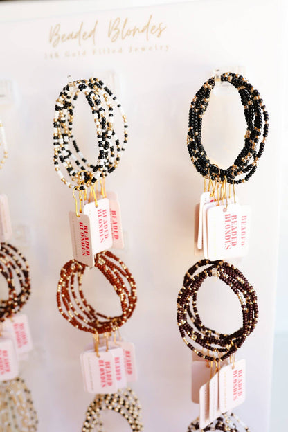 Light Brown Sprinkle Bracelet: Standard 6.75 inch