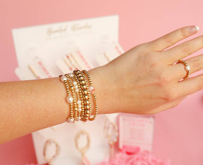 Red White & Blues Sprinkle Bracelet: Standard 6.75 inch