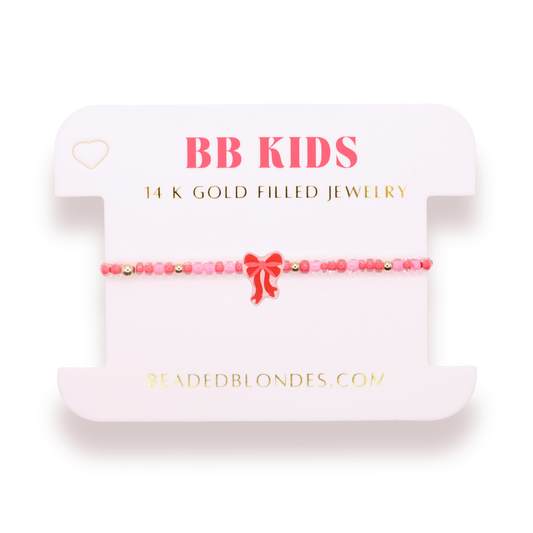 Valentines Bow Sprinkle Bracelet (Kids Size)