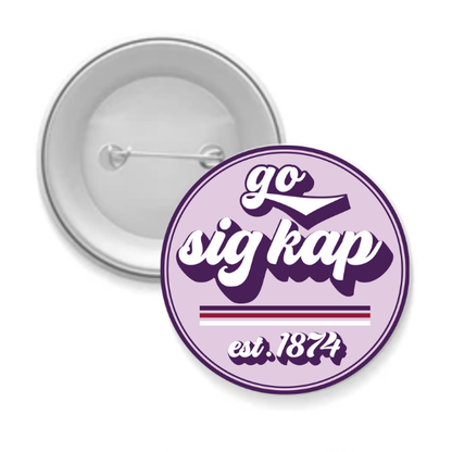 Sorority Button - Go Design: 3" Round / Kappa Delta