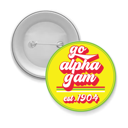 Sorority Button - Go Design: 3" Round / Alpha Delta Pi
