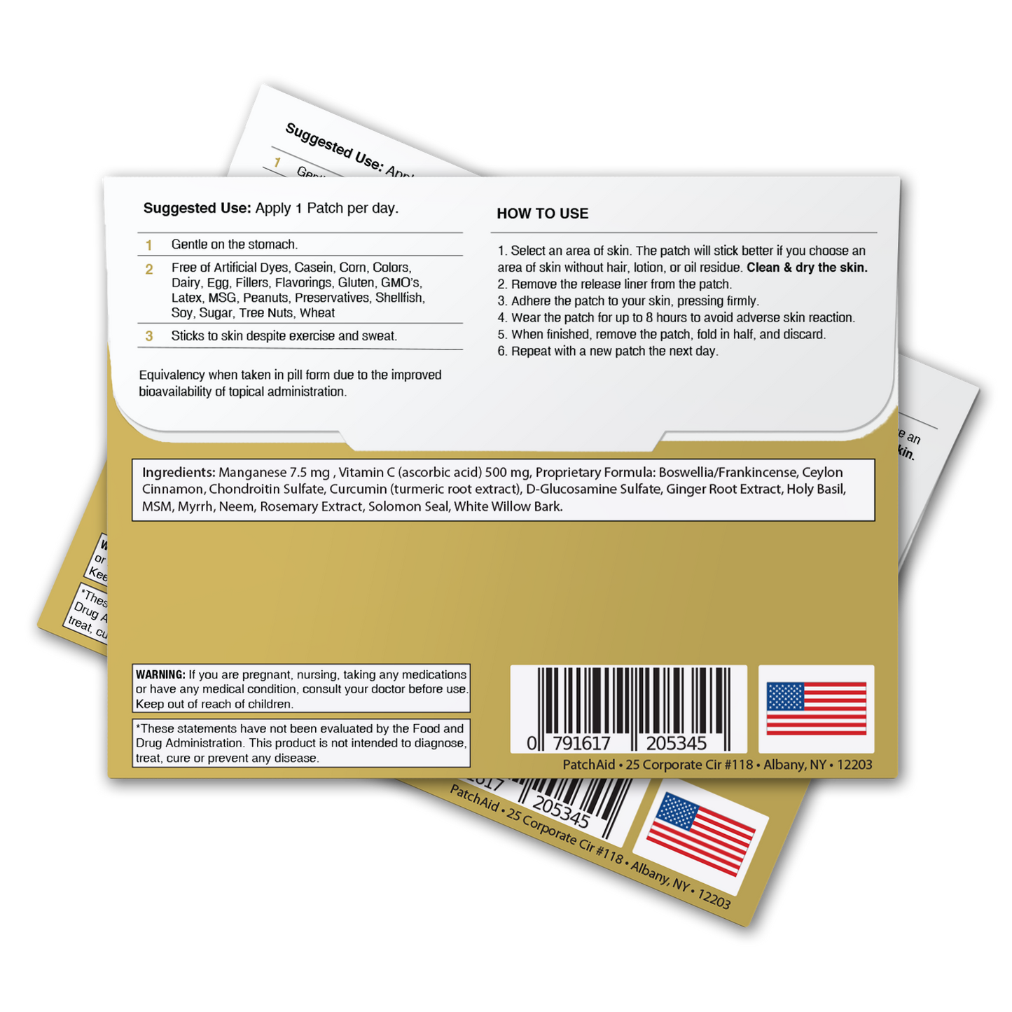 Glucosamine & Chondroitin Plus Patch - Joint Health Support: 1-Pack