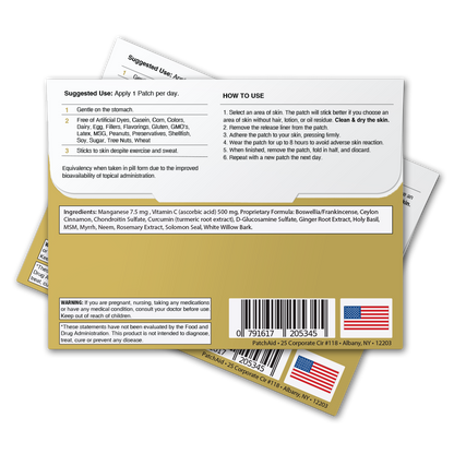 Glucosamine & Chondroitin Plus Patch - Joint Health Support: 1-Pack