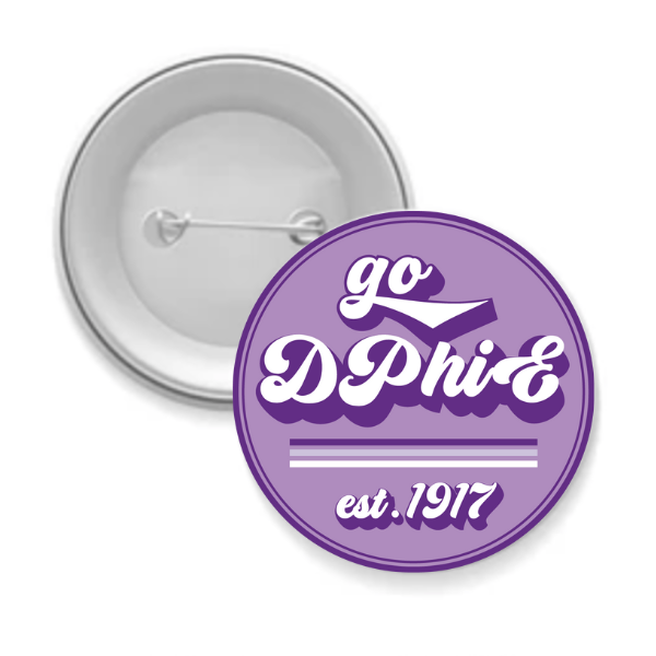Sorority Button - Go Design: 3" Round / Kappa Delta