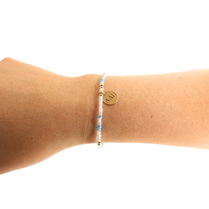 Alpha Delta Pi Sprinkle Charm Bracelet: Standard 6.75 inch