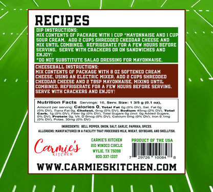 Extra Point Pimento Cheese Dip Mix - Game Day Collection