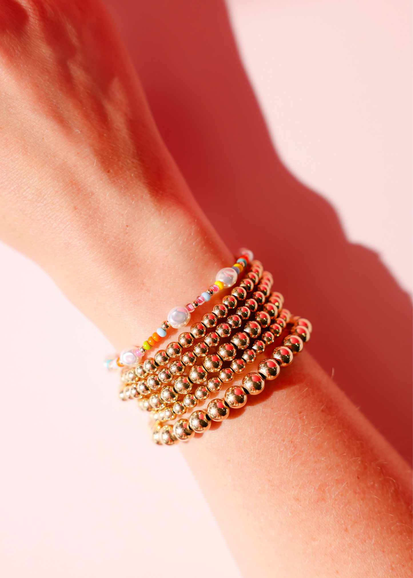 Snowcone Sprinkle Pearl Bracelet: Standard 6.75 inch
