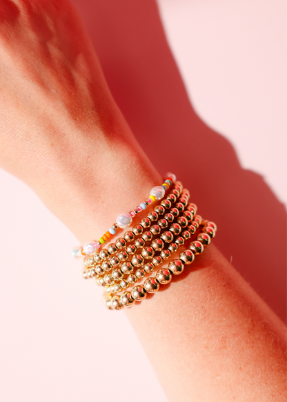 Snowcone Sprinkle Pearl Bracelet: Standard 6.75 inch