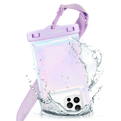 Case-Mate Waterproof Floating Phone Pouch: Silver Chrome