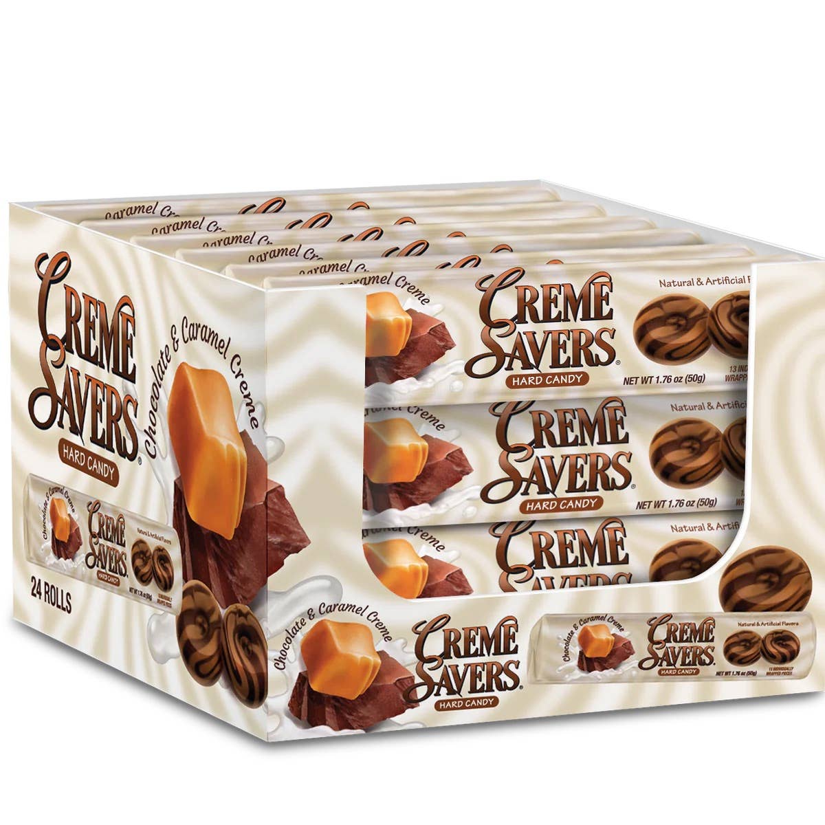 Creme Savers Rolls Chocolate & Caramel Creme, 24ct