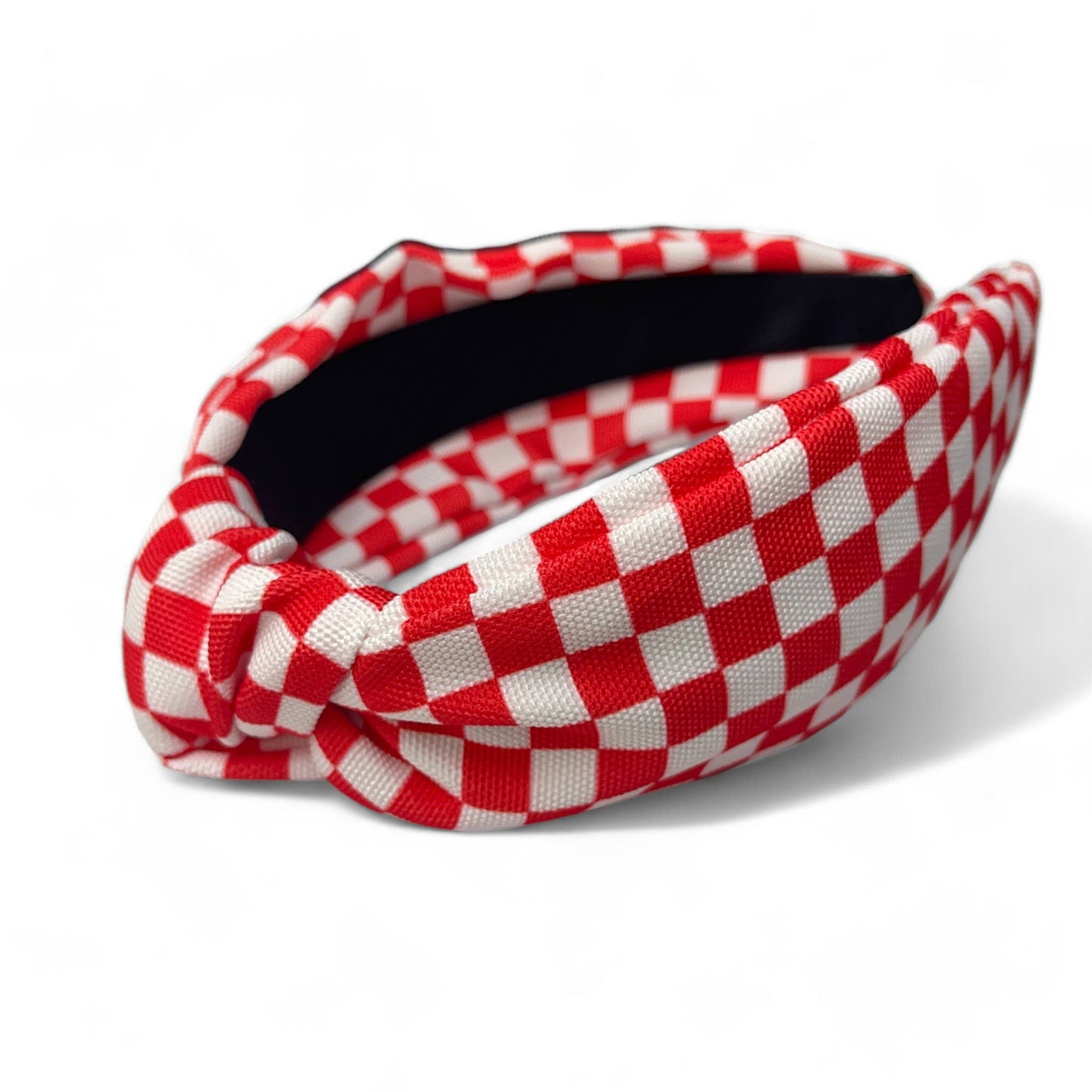 Game Day Checkered Headbands : Red/black
