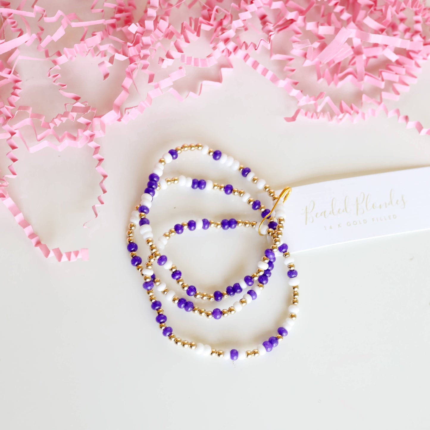 Purple & White Game Day Sprinkle: Standard 6.75 inch