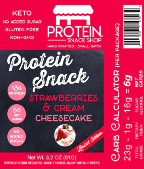 Gourmet Strawberries & Cream Protein Cheesecake (Keto)