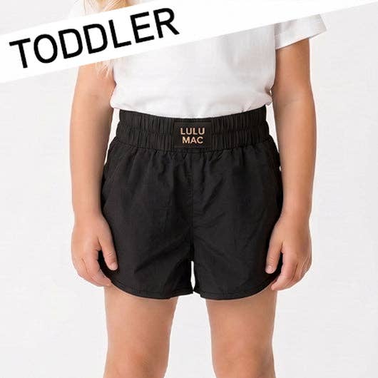 TD-SH-1000- BLACK TODDLER SOLID SHORT: BLACK / 2T
