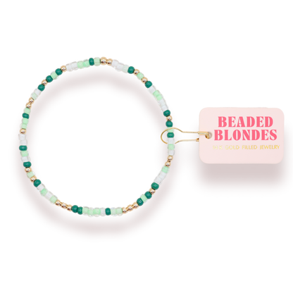 Matcha Sprinkle Bracelet: Standard 6.75 inch