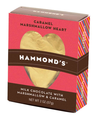 Heart Marshmallows Caramel Milk Choc 2oz