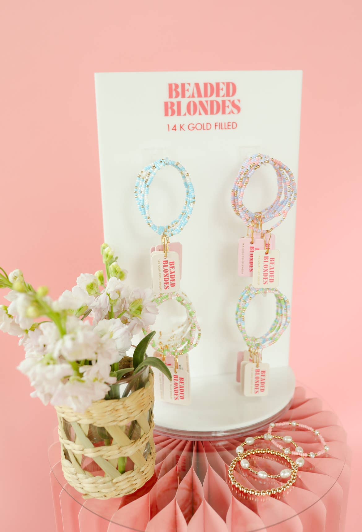 Pastel Spring Sprinkle Bracelet: Standard 6.75 inch