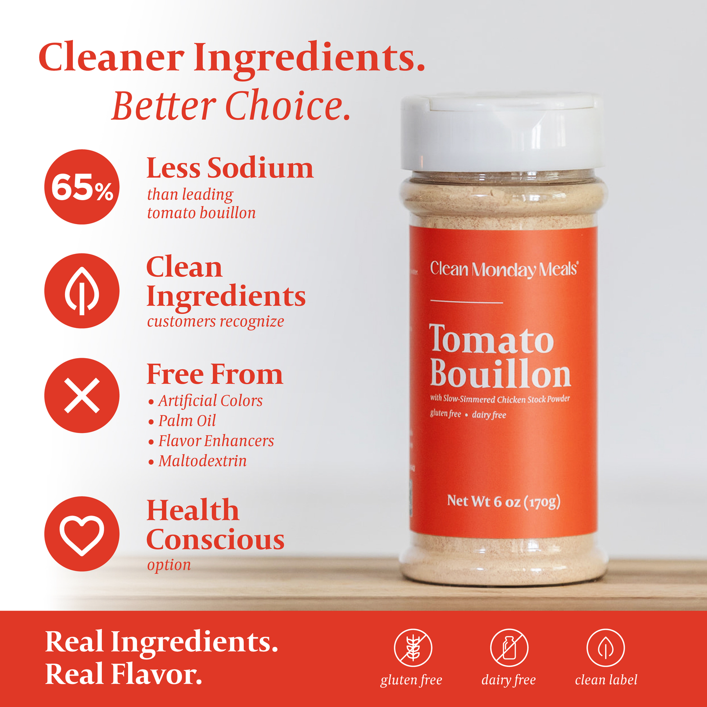 Tomato Bouillon with Slow Simmered Chicken Stock Powder: 6 oz Standard