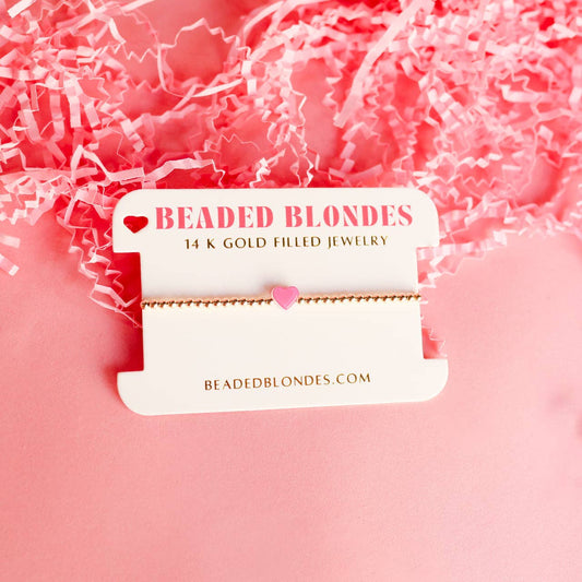 Violet Heart Bracelet: Standard 6.75 inch