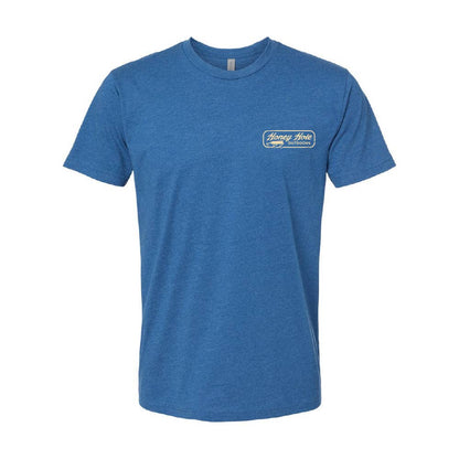 Short Sleeve Tee - Bass n Boat - Heather Cool Blue
