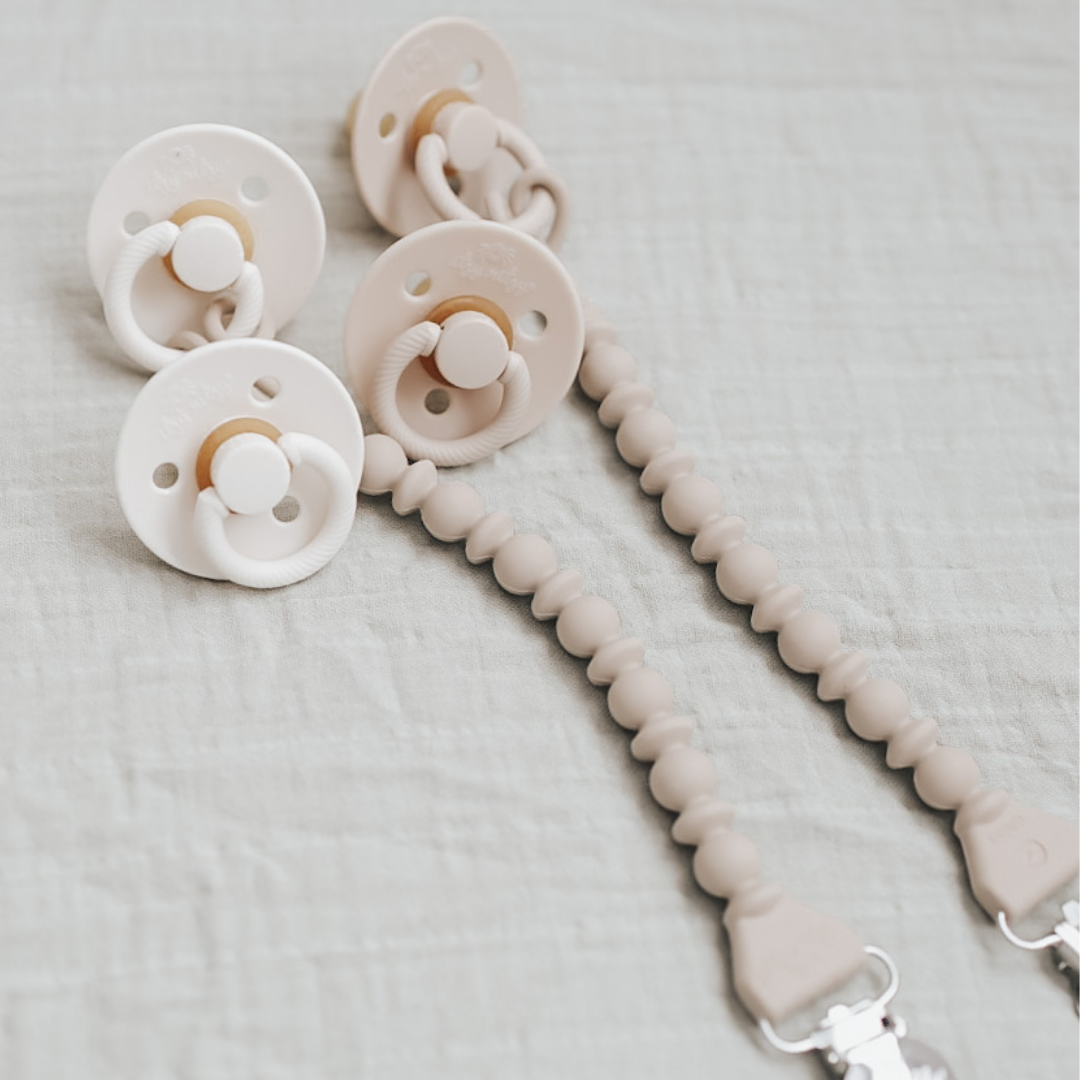 Itzy Soother™ Natural Rubber Paci Sets: Blossom + Rosewood