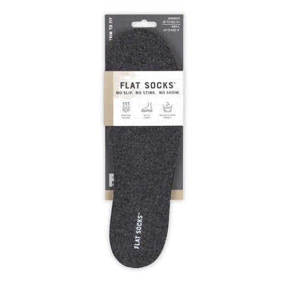 Dark Heather Grey FLAT SOCKS: Small (up to Women's 11, Men's 10)