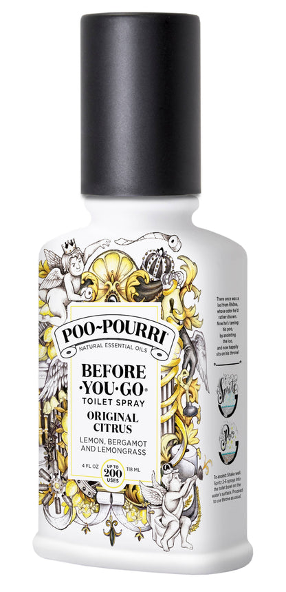Poo~Pourri Original Citrus Toilet Spray 4oz.: Lemon + Bergamot + Lemongrass