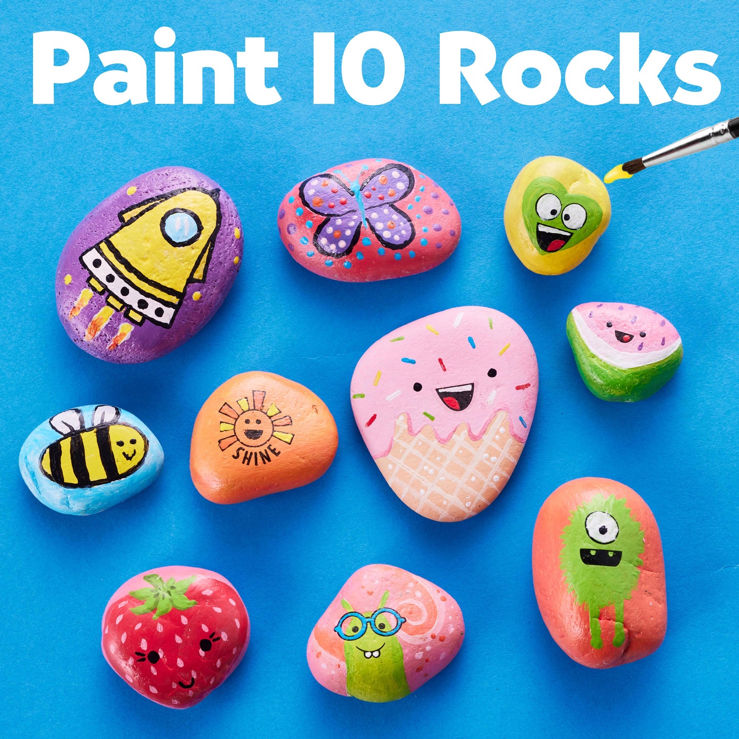 Hide & Seek Rock Painting DIY Craft Kit for Kids