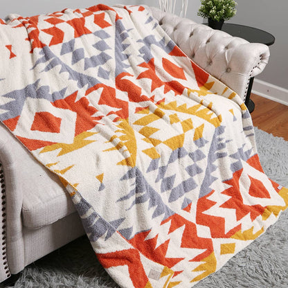 Tribal Pattern Cozy Soft Throw Blanket : 02 / ONE SIZE