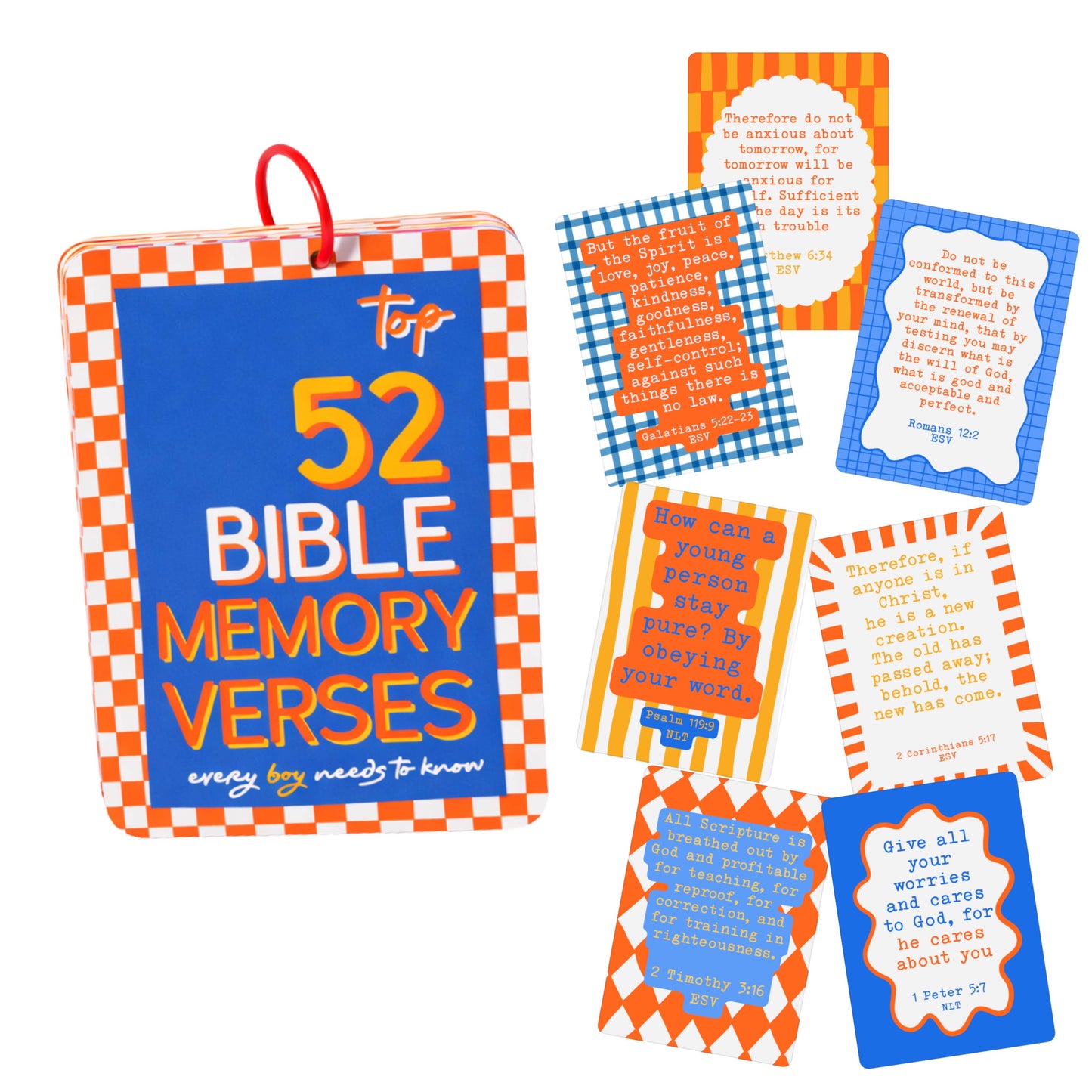 Kids Bible Memory Cards (Blue)