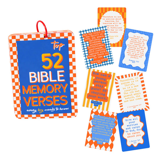 Kids Bible Memory Cards (Blue)