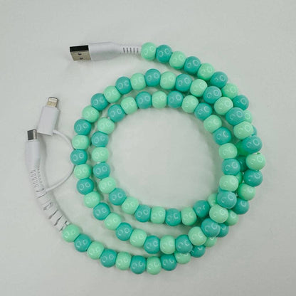 Dual Lightening Charging Cable Phone Chargers, USB: Pink