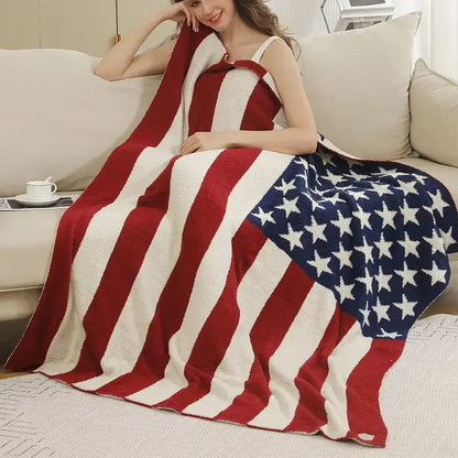 American Flag Design Cozy Soft Throw Blanket : RDNV / One Size